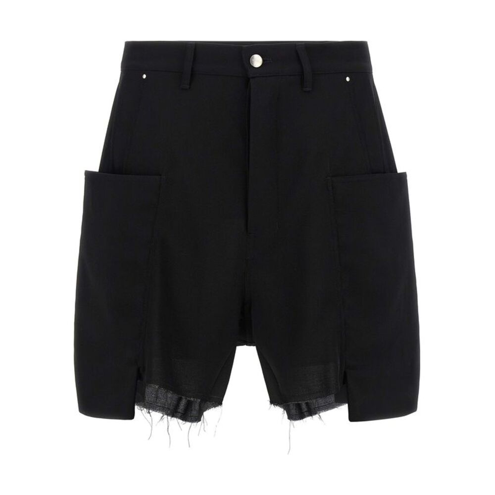 Rick Owens Black Wool Bermuda Men's Shorts